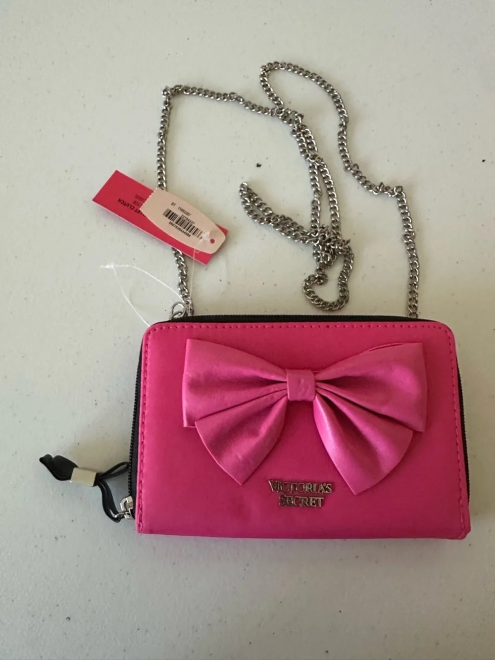 Victoria's Secret Hot Pink Bow Crossbody Wallet/ NWT